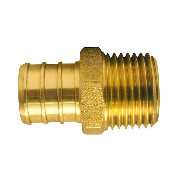 3/4 In. Brass PEX Barb X 1/2 In. Male Pipe Thread Reducing Adapter
